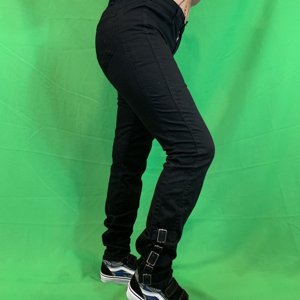 J BRAND Black Buckle Pants Size 25